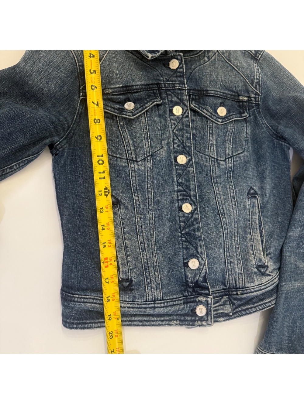 Pilcro And The Letterpress Jacket Womens Medium Blue Denim Trucker Fitted Button - Picture 4 of 8